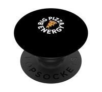 Big Pizza Energy Funny Pepperoni Slice Foodie Pun PopSockets Adhesive PopGrip
