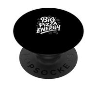 Big Pizza Energy Funny Pepperoni Slice Foodie Pun PopSockets Adhesive PopGrip