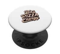 Big Pizza Energy Funny Pepperoni Slice Foodie Pun PopSockets Adhesive PopGrip