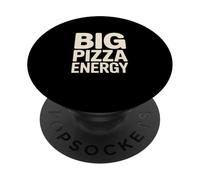 Big Pizza Energy Funny Pepperoni Slice Foodie Pun PopSockets Adhesive PopGrip