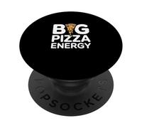 Big Pizza Energy Funny Pepperoni Slice Foodie Pun PopSockets Adhesive PopGrip