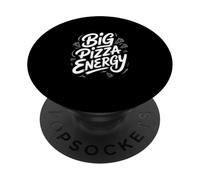Big Pizza Energy Funny Pepperoni Slice Foodie Pun PopSockets Adhesive PopGrip