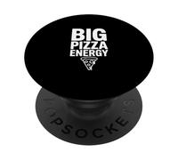 Big Pizza Energy Funny Pepperoni Slice Foodie Pun PopSockets Adhesive PopGrip