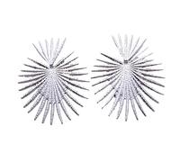 Big Plantain Leaf Metal Drop Earrings For Women Gold Color Exaggerated Geometric Long Ear Jewelry Girl Gift(ES3400)