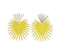 Big Plantain Leaf Metal Drop Earrings For Women Gold Color Exaggerated Geometric Long Ear Jewelry Girl Gift(ES4572)