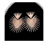 Big Plantain Leaf Metal Drop Earrings For Women Gold Color Exaggerated Geometric Long Ear Jewelry Girl Gift(ES3527)