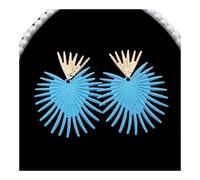Big Plantain Leaf Metal Drop Earrings For Women Gold Color Exaggerated Geometric Long Ear Jewelry Girl Gift(ES3529)
