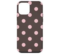 Big Polka Dot Brown Blush Pink Aesthetic Girly Boho Vintage Case for iPhone 12 mini