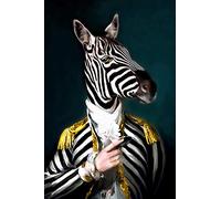 Big Poster Abstract Portrait Posters And Prints Wall Art Canvas Zebra Head And Human Body Pictures For Living Room Home Decor Home Living Bedroom Kitchen Home Decoration