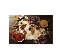 Big Poster Grains Spices Map Kitchen Canvas Painting Wall Art Pictures Painting Wall Art For Living Room Home (No Frame) Living Bedroom Kitchen Home Decoration