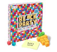 Big Potato Block Party - Colourful Block Building Board Game, Ages 8+ | Colourful wooden bricks, flips to 2-player mode, party game with challenges, fun for kids, teens & adults, game night pick