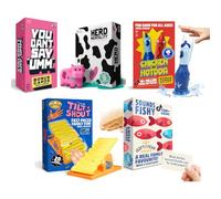 Big Potato Ultimate Easter Basket Gift - Party Game Bundle - Chicken vs Hotdog, Herd Mentality, Tilt N Shout, Sounds Fishy, You Can’t Say Umm