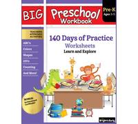 Big Preschool Workbook Ages 3 - 5: 140+ Days of PreK Curriculum Activities, Pre K Prep Learning Resources for 3 Year Olds, Educational Pre School Books for Preschoolers - Letter Tracing, Math Counting