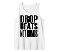 Big Print Slogan Drop Beats Not Bombs Rave Classic Tank Top