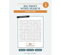 Big Print Word Search: No. 4 - Dogs & Cats