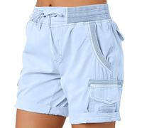 Big Promotion Lightning Deals Shorts Womens UK Summer Drawstring Cotton Elastic Waist Solid Color Casual Shorts Sport Pants Lace Rope Trousers Yoga Shorts Women Amazon Outlet Clearance UK Overstock