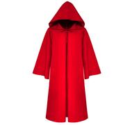 (Big red, 2XL) Wizard Witch Mantle Outfit Unisex Cloak Adults Vampires Robe Cosplays Costumes