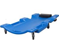 BIG RED ATRP6240UR Blow Molded Plastic Rolling Garage/Shop Creeper: 40" Mechanic Cart with Padded Headrest and 6 Casters,350 LBS, Blue