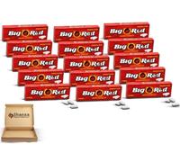 Big Red Cinnamon Chewing Gum 15 x 14g Packs - 10 Pieces Per Pack Long-Lasting Spicy Cinnamon Flavour