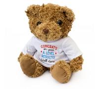 Big Red Egg CONGRATS ON YOUR A LEVEL RESULTS - Teddy Bear - Cute Soft Cuddly Adorable - Gift Present