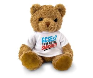 Big Red Egg GCSEs? YOU'VE GOT THIS. SMASH IT! - Teddy Bear - Cute Soft Cuddly Adorable - Good Luck GCSE Exams Gift Present