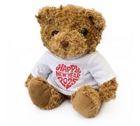 Big Red Egg HAPPY NEW YEAR 2025 - Teddy Bear - Charming Soft Cuddly Adorable - Gift Present