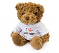 Big Red Egg I LOVE GUERNSEY FLAG - Teddy Bear - Cute Soft Cuddly Adorable - Gift Present