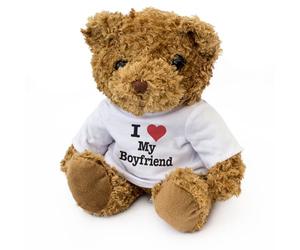 Big Red Egg I LOVE MY BOYFRIEND - Teddy Bear - Cute Soft Cuddly Adorable - Romantic Gift Present