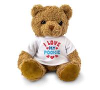 Big Red Egg I LOVE MY POOKIE (HEARTS) - Teddy Bear - Cute Cuddly Soft Adorable - Romantic Gift Present