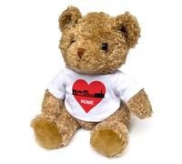 Big Red Egg LOVE ROME SKYLINE - Teddy Bear - Cute Soft Cuddly Adorable - Gift Present