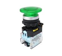 Big Red Green Mushroom Push Button Switch Vaneaims 22MM FXB38 10A 1NO1NC Latching Momentary Starter Stop Enter Buttons Switches(Latching-Self locked)