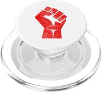 Big Red Raised Fist Salute of Unity Solidarity Resistance PopSockets PopGrip for MagSafe