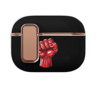 Big Red Raised Fist Salute of Unity Solidarity Resistance Printed Case Compatible for Airpods Pro 2 Earbud Cases Earphone Protective Covers