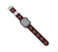 Big Red Raised Fist Salute of Unity Solidarity Resistance Watch Bands Replacement Silicone Straps Sport Wristbands Compatible for Apple Watch 42mm/44mm