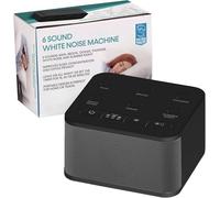 Big Red Rooster Sound Machine - 6 Sleep Sounds - Portable White Noise Machine for Office Privacy & Adult Sleeping - Compact Travel or Home - Dual Power Options - Black