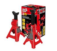 BIG RED T43002A Torin Steel Jack Stands: Double Locking, 3 Ton (6,000 lb) Capacity, Red, 1 Pair