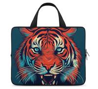 Big Red Tiger Laptop Sleeve Ultra-Thin, Waterproof 10inch Laptop Bags, Portable Protective Computer Bag with Hand Strap