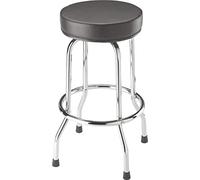 BIG RED Torin Swivel Bar Stool: Padded Garage/Shop Seat with Chrome Plated Legs, Black