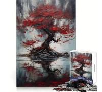 Big Red Tree Puzzle for Adults 1000 Pieces Critical Think Serene Escape Uniform Edges Festive Present (50x75cm)