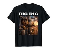 Big Rig Bear Trucker Truck Driver Funny Dad Shirt Value Graphic T-Shirt, Men, Black, M