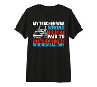 Big Rig Driver Stare Out Window Humor Premium T-Shirt