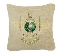 Big Robs 45 COMMANDO ROYAL MARINES BADGE ON A LUXURY CREAM CHENILLE CUSHION.INC PADDING. 45 X 45CM (18 X 18 INCHES)