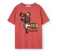 Big Rooster T-shirt Flowers Red 3 years