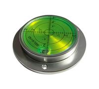 Big round bubble level with aluminum case (80x62x15 mm, silver)