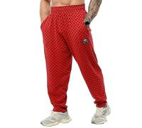 BIG SAM SPORTSWEAR COMPANY Men's Baggy Sweatpants with Pockets, Loose Fit Striped Oldschool Trackpants, Checkered, 4X-Large