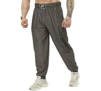BIG SAM SPORTSWEAR COMPANY Men's Baggy Sweatpants with Pockets, Oldschool Loose Fit Gym Pants, Anthracite, Small