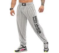 Big SAM Sportswear Company Men's Baggy Sweatpants with Pockets, Oldschool Loose Fit Gym Pants, Off-White, XXL