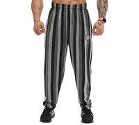 BIG SAM SPORTSWEAR COMPANY Men's Baggy Sweatpants with Pockets, Oversize Striped Oldschool Trackpants, Gym Clothes, Unprinted, Large