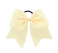 Big Satin Layered Hair Clip for Women Girls， 6 pcs 8 inch Multicolor Cheer Bows With Ponytail For Cheerleading Elastics Ties Handmade(Color 1)