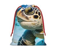 Big Sea Turtle Print Vibrant Drawstring Gift Bags,Birthday Gift Bag Collection,Reusable Gift Bags,Gift Bag Christmas